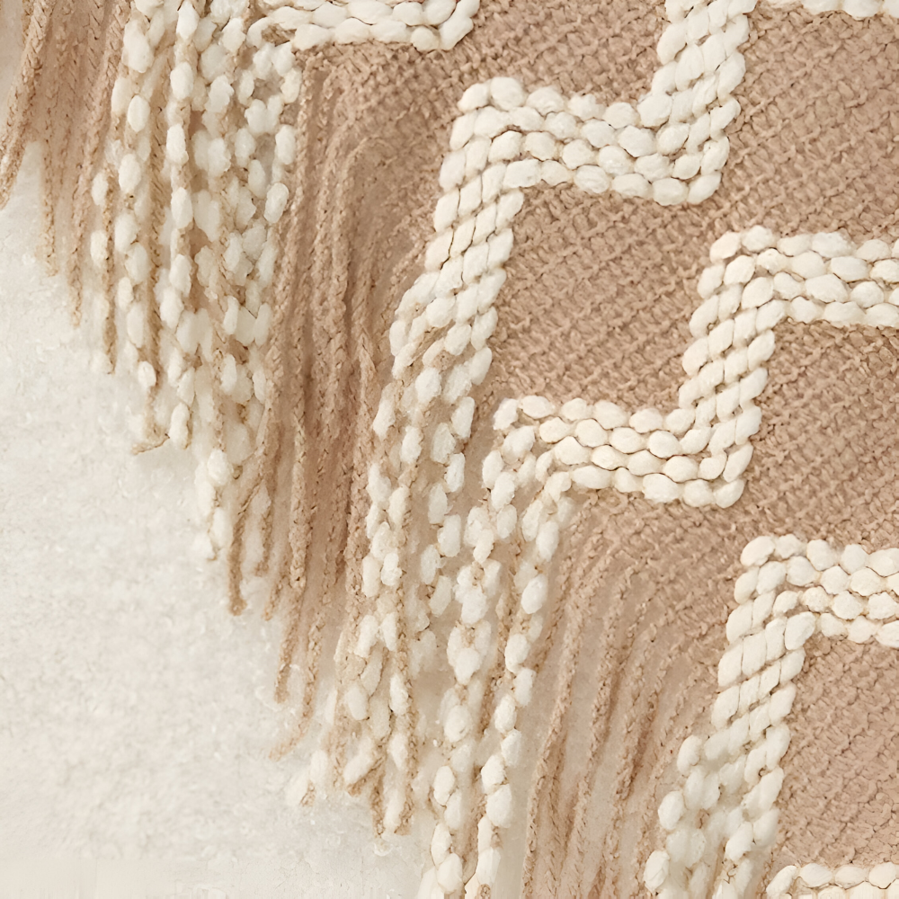 Wavi Plaid - Bohemian Kuschelige Geometrische Strickfleecedecke