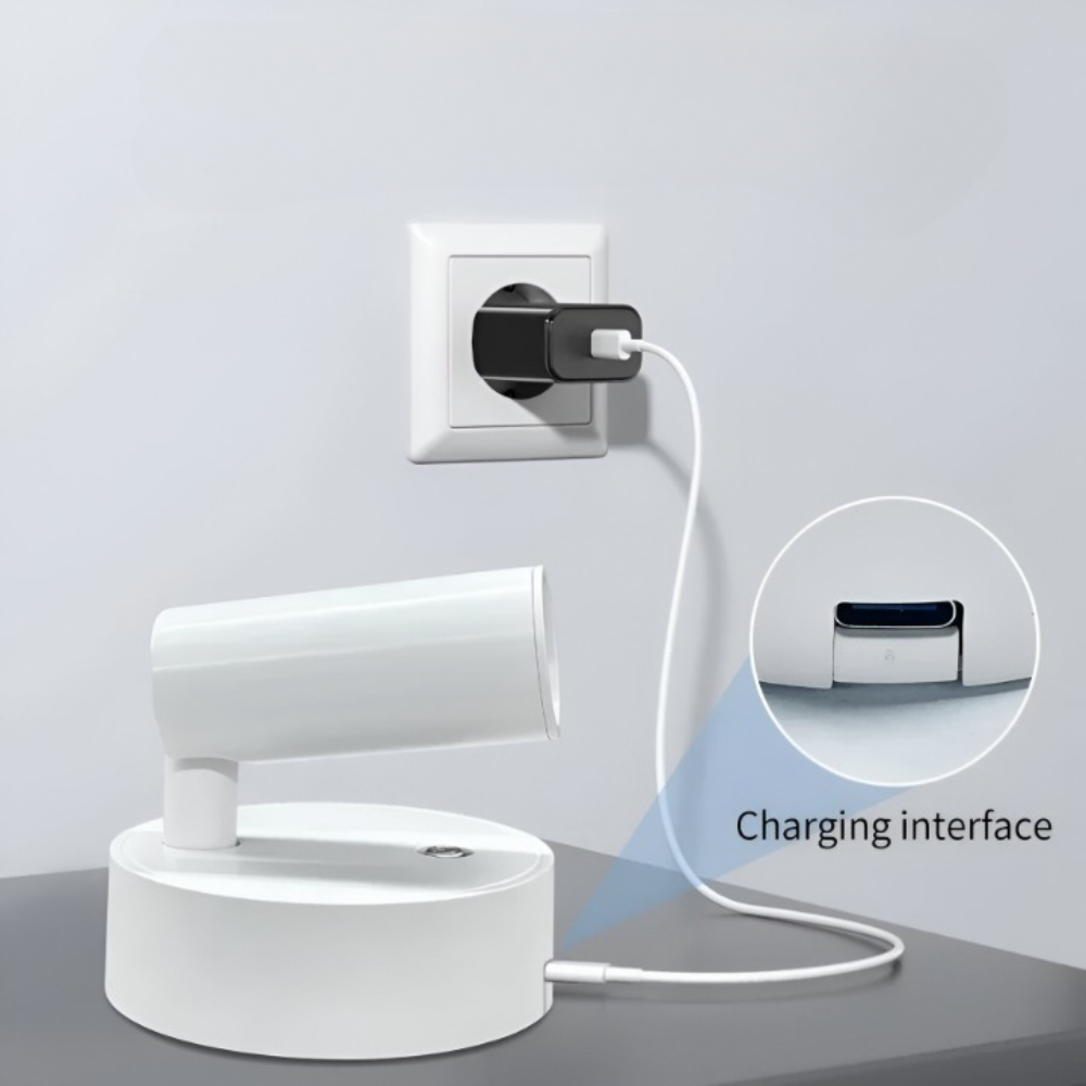 Kabelloses Wiederaufladbares Dreifarb Bettseiten Spotlight - Vielseitige Magnetische Wandleuchte