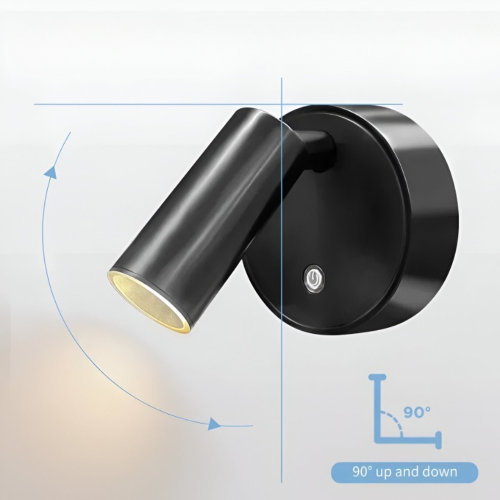 Kabelloses Wiederaufladbares Dreifarb Bettseiten Spotlight - Vielseitige Magnetische Wandleuchte