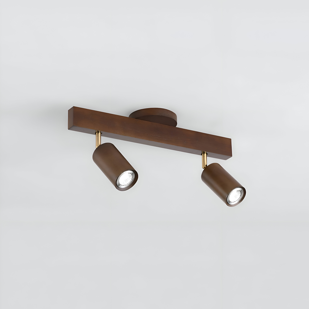 Woodsy Deckenleuchte - Zylindrischer Holzstrahler - Einstellbare LED Beleuchtung