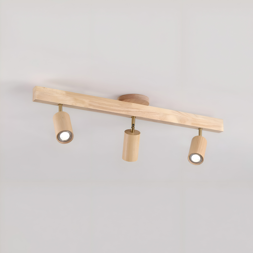 Woodsy Deckenleuchte - Zylindrischer Holzstrahler - Einstellbare LED Beleuchtung