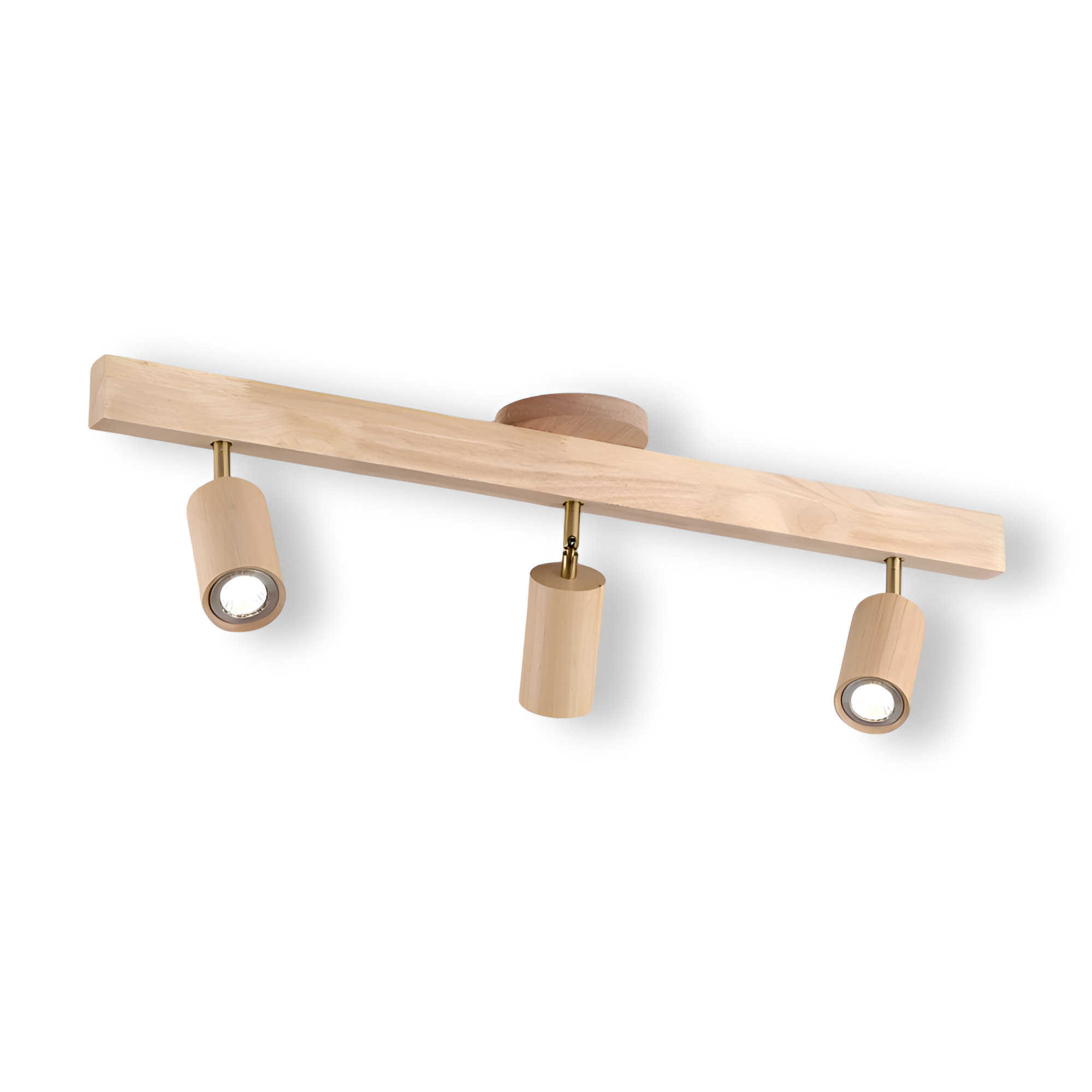 Woodsy Deckenleuchte - Zylindrischer Holzstrahler - Einstellbare LED Beleuchtung
