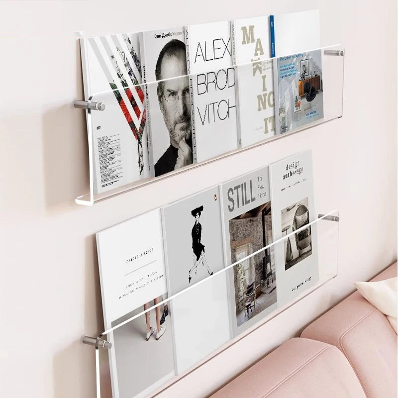 Yara Wandregal Weiß | Modernes PVC, Platzsparendes Design für Bücher und mehr 2