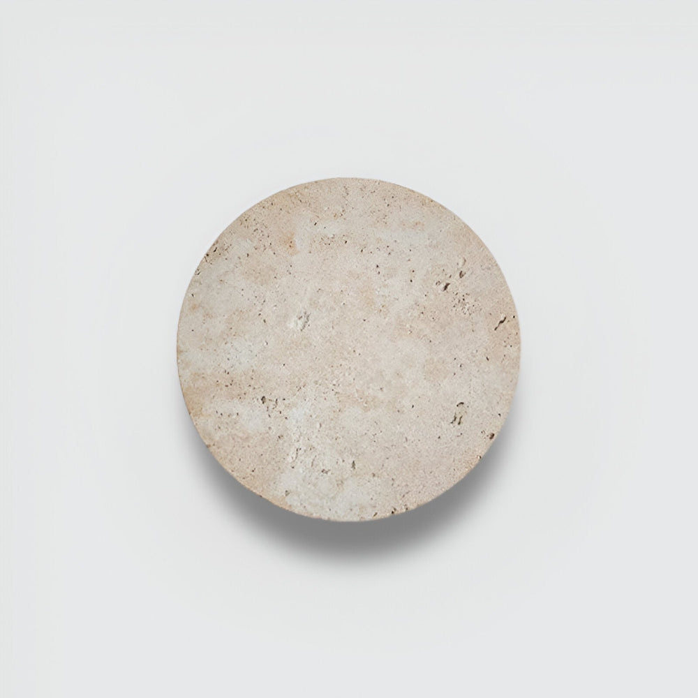 Zirkuläre Travertin Wandleuchte - Japanische Stil Wandlampe für Ambientebeleuchtung