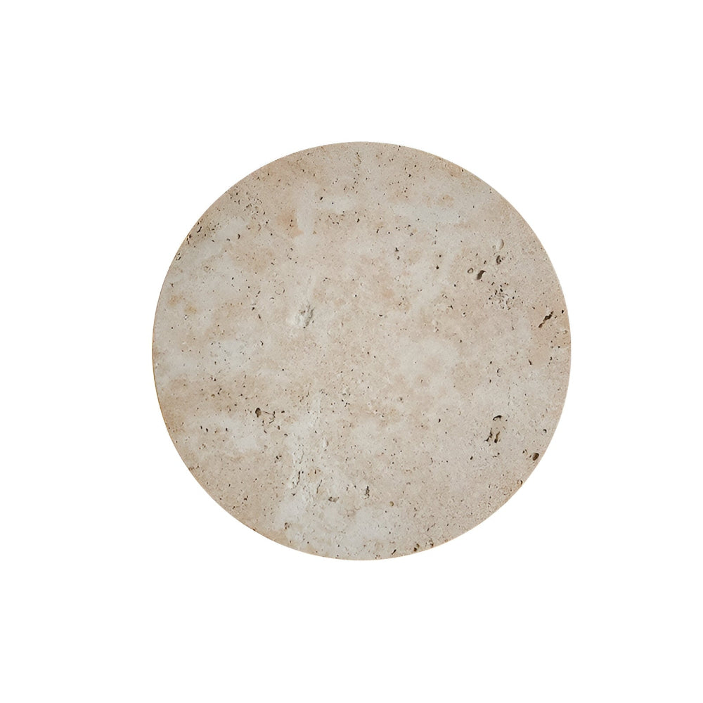 Zirkuläre Travertin Wandleuchte - Japanische Stil Wandlampe für Ambientebeleuchtung