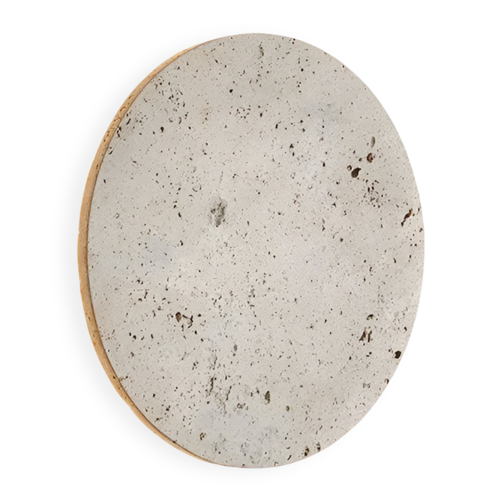 Zirkuläre Travertin Wandleuchte - Japanische Stil Wandlampe für Ambientebeleuchtung