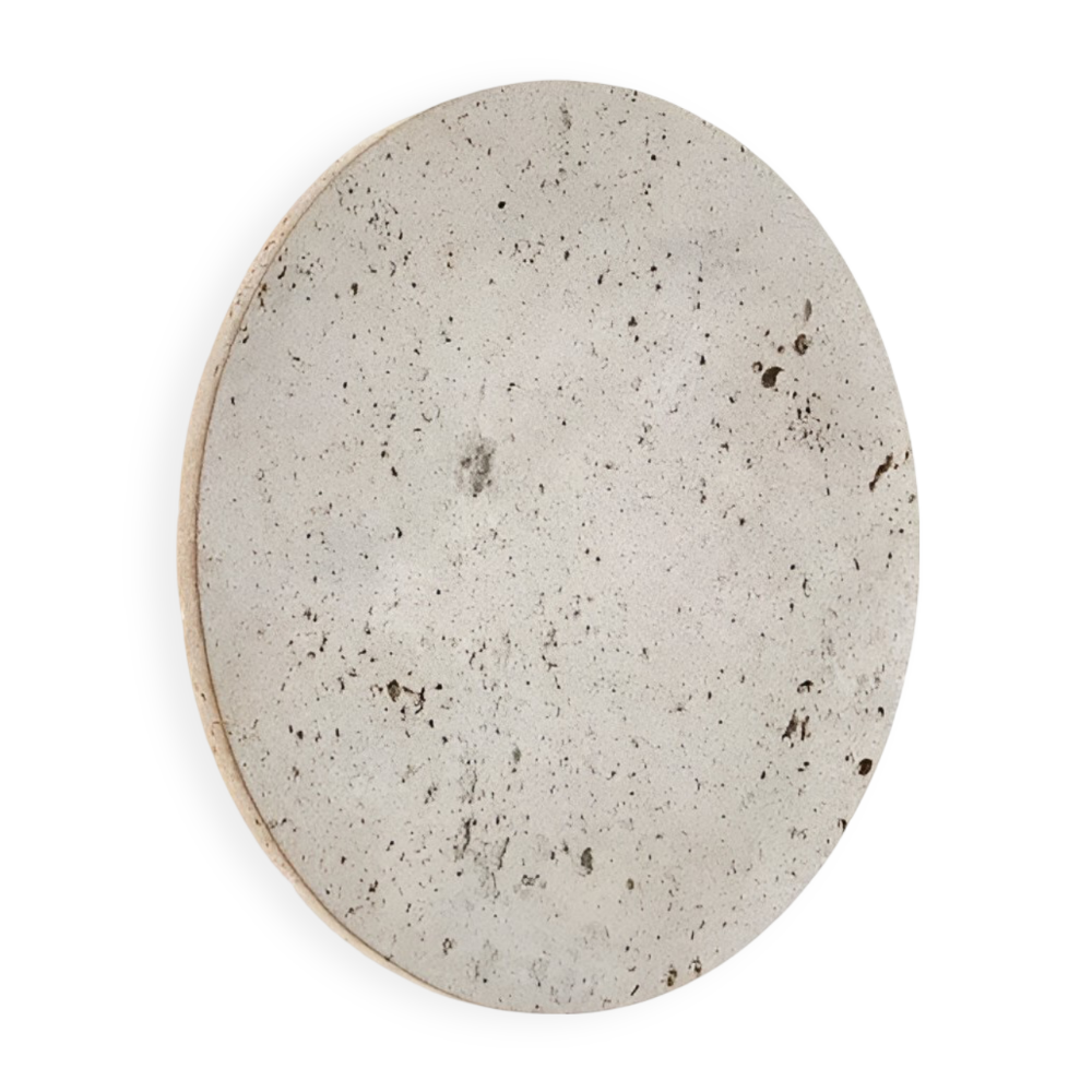 Zirkuläre Travertin Wandleuchte - Japanische Stil Wandlampe für Ambientebeleuchtung