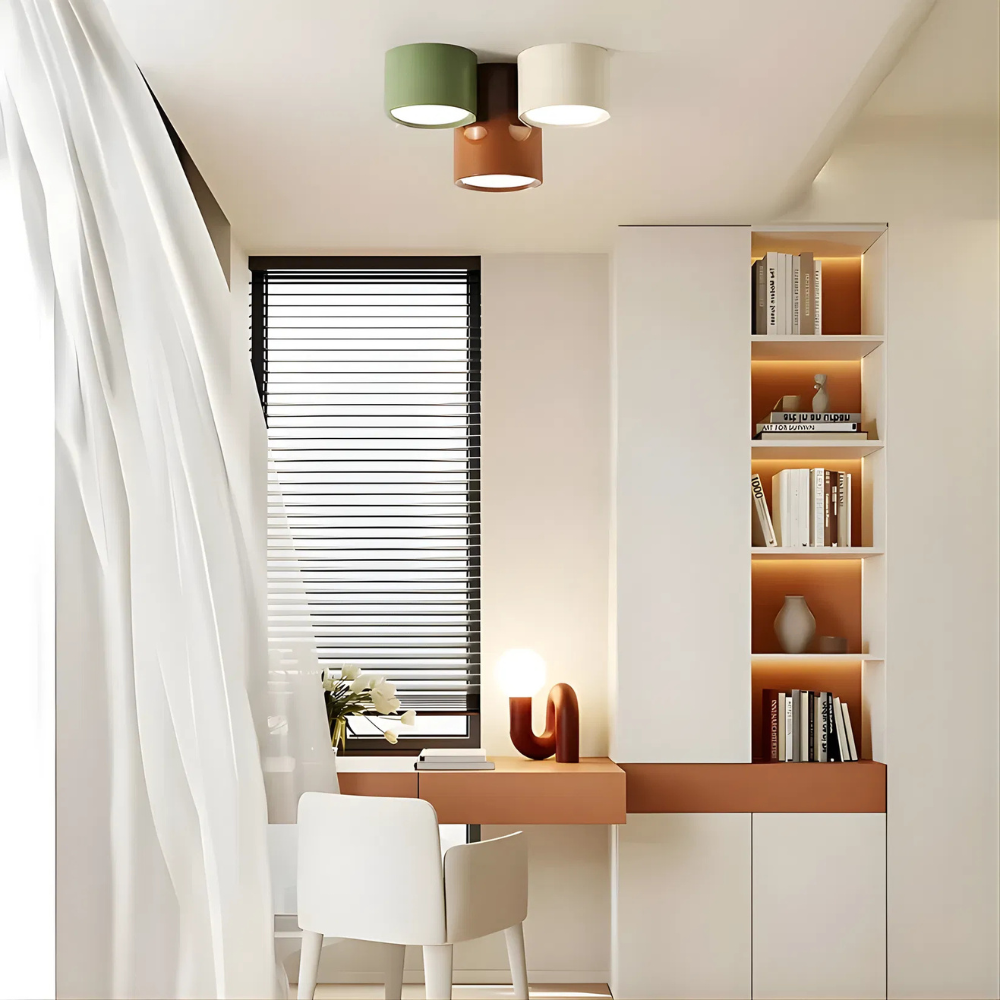 Zylindrische LED Aufbauleuchte im modernen Design - Effektive Spot-Deckenbeleuchtung für Wohnräume