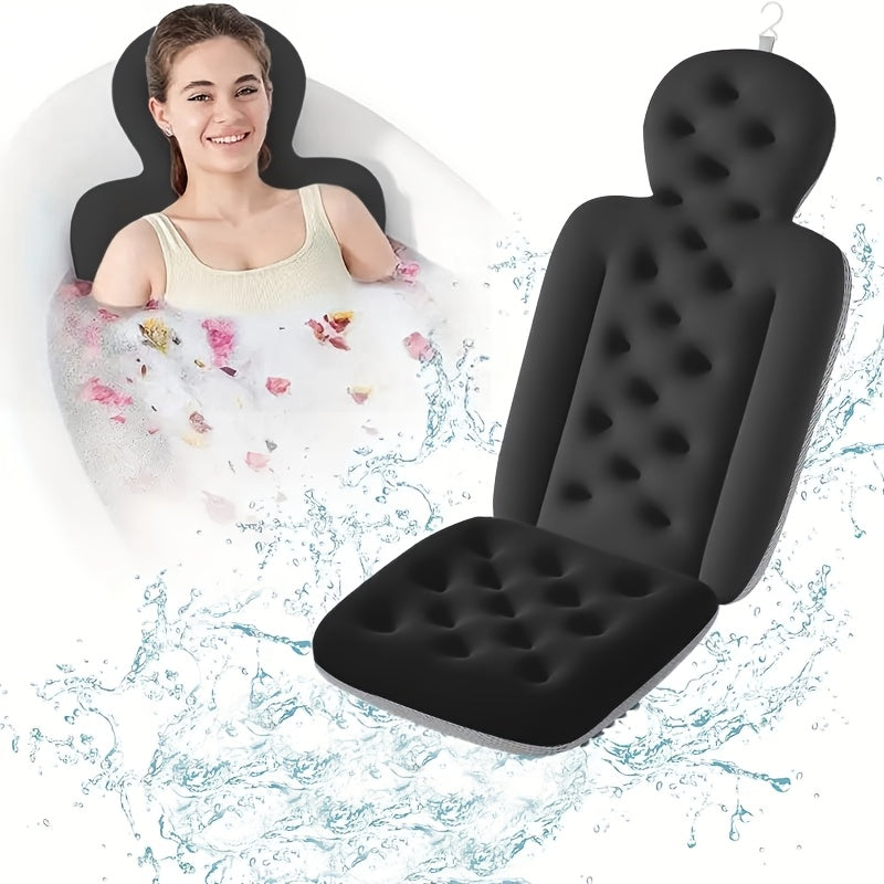 Badewannenkissen mit Nackenstütze – Ergonomisches Badepolster mit Armlehnen für Badewanne, Spa & Entspannung