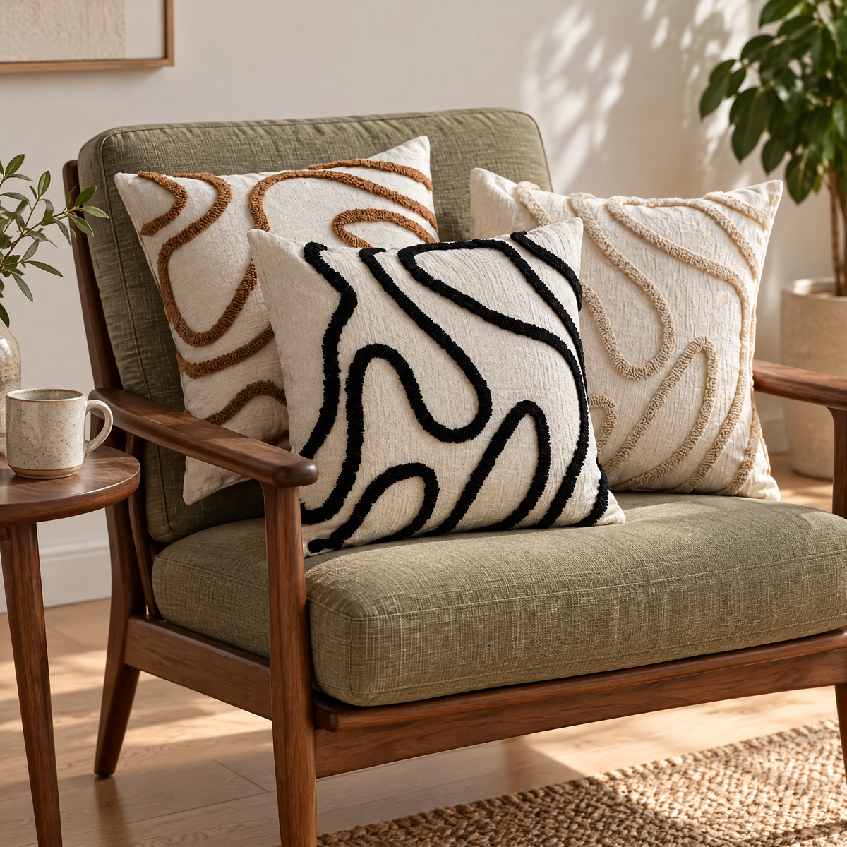 Boho Kissenbezug 45x45, Kissenhülle ohne Füllung