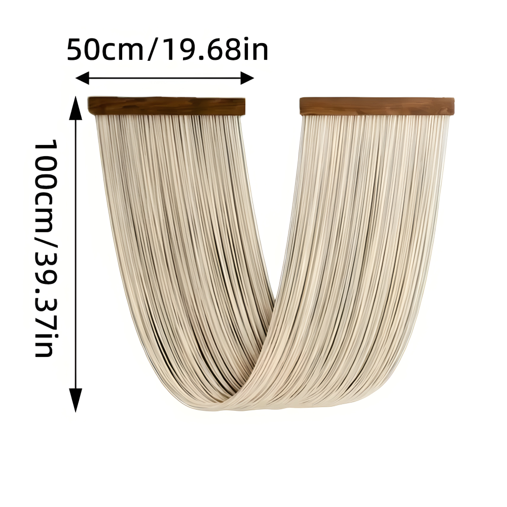 Maßangabe der Boho Wanddeko: 100 cm lang, 50 cm breit
