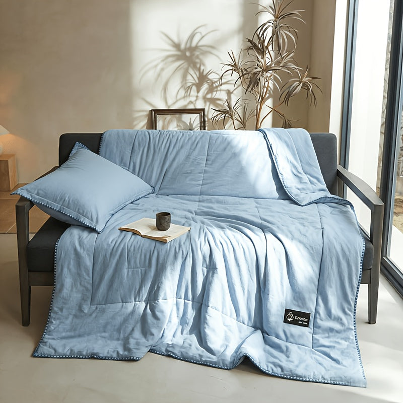 Leichte Sommerdecke – Atmungsaktive gesteppte Bettdecke, weiche Schlafdecke für Schlafzimmer, Sofa & Gästezimmer