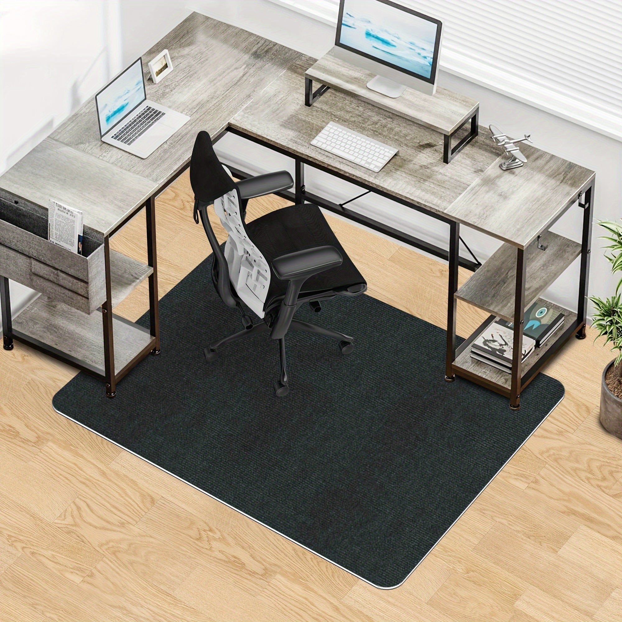 Bürostuhlunterlage für Hartböden – Große Zuschneidbare Bodenschutzmatte für Schreibtisch, Büro & Homeoffice
