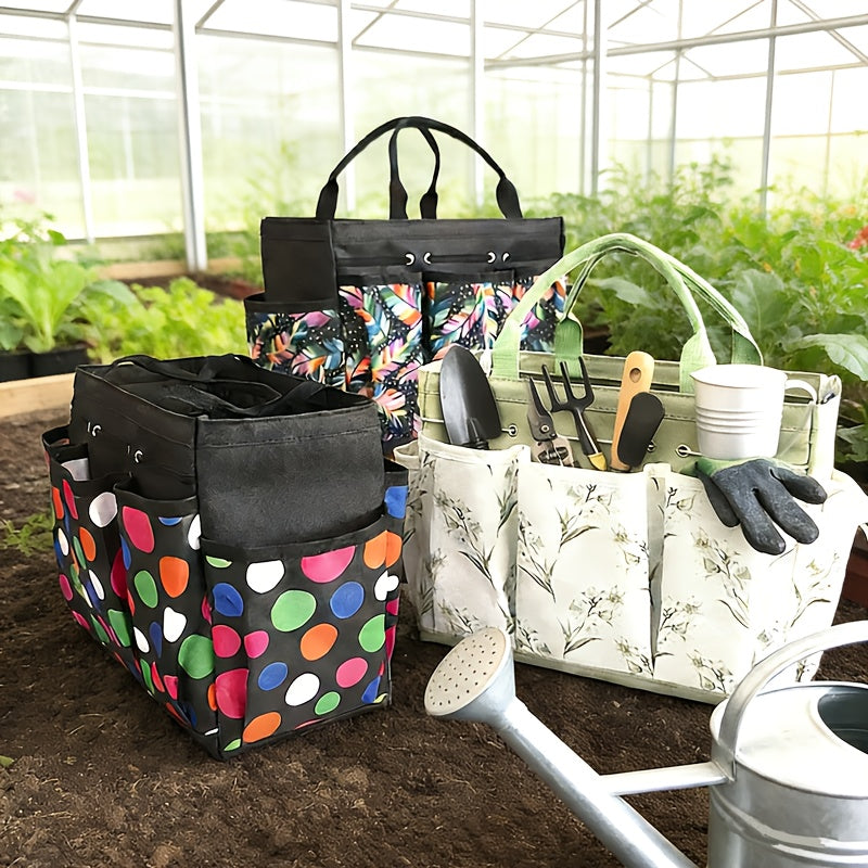 Organizer Tasche mit Fächern – Tragbare Aufbewahrungstasche für Gartenwerkzeug, Haushalt, Büro & Picknick