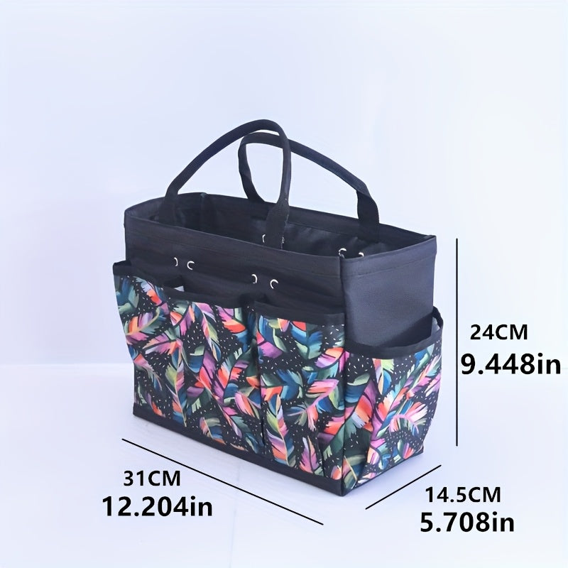 Organizer Tasche mit Fächern – Tragbare Aufbewahrungstasche für Gartenwerkzeug, Haushalt, Büro & Picknick
