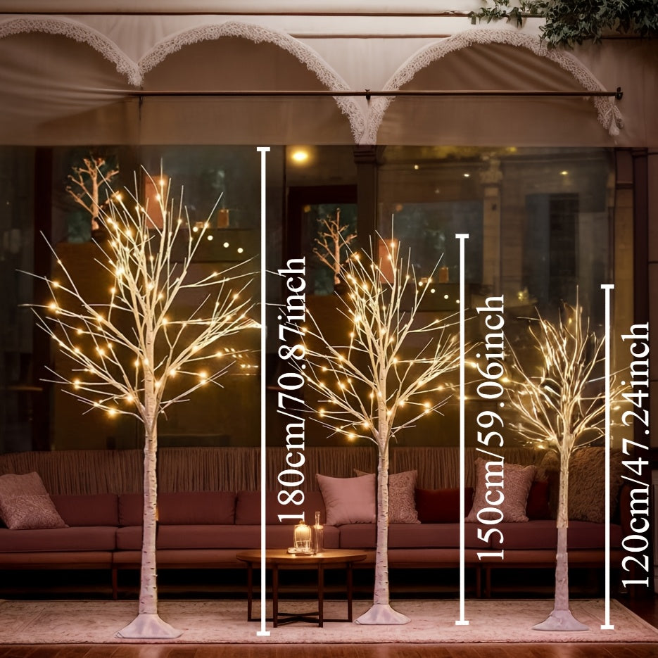 Lichterbaum in drei Höhen: 120 cm, 150 cm und 180 cm im Vergleich