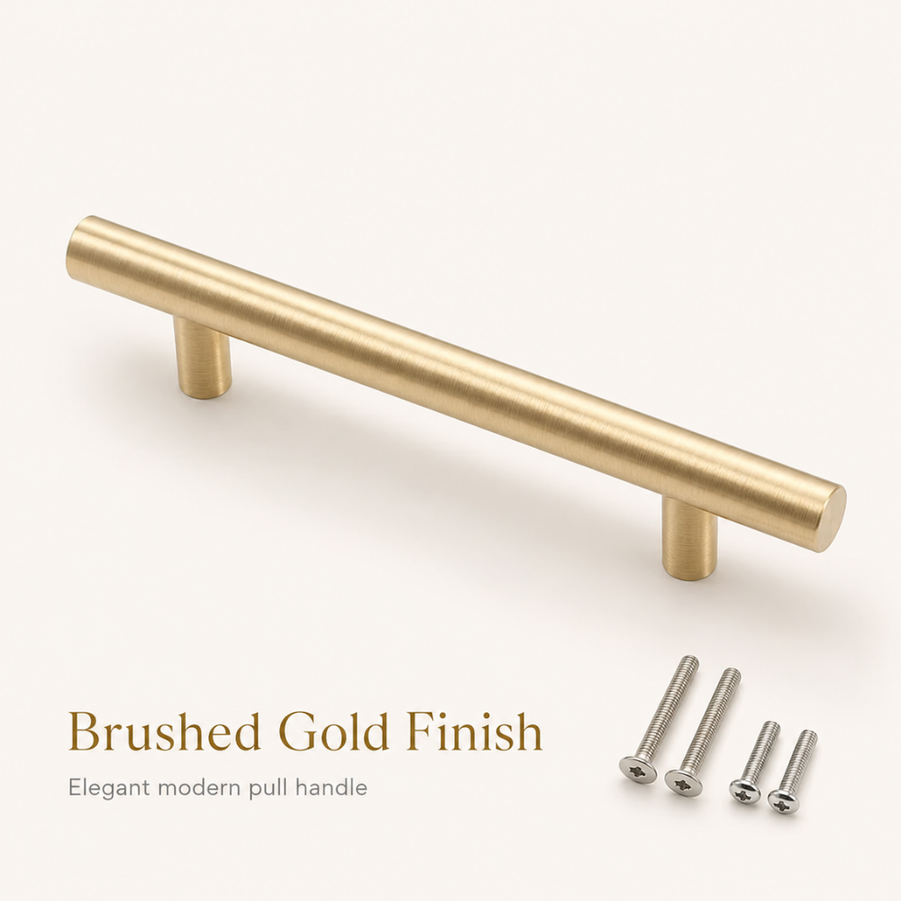 Goldener T-Bar Griff mit Schrauben