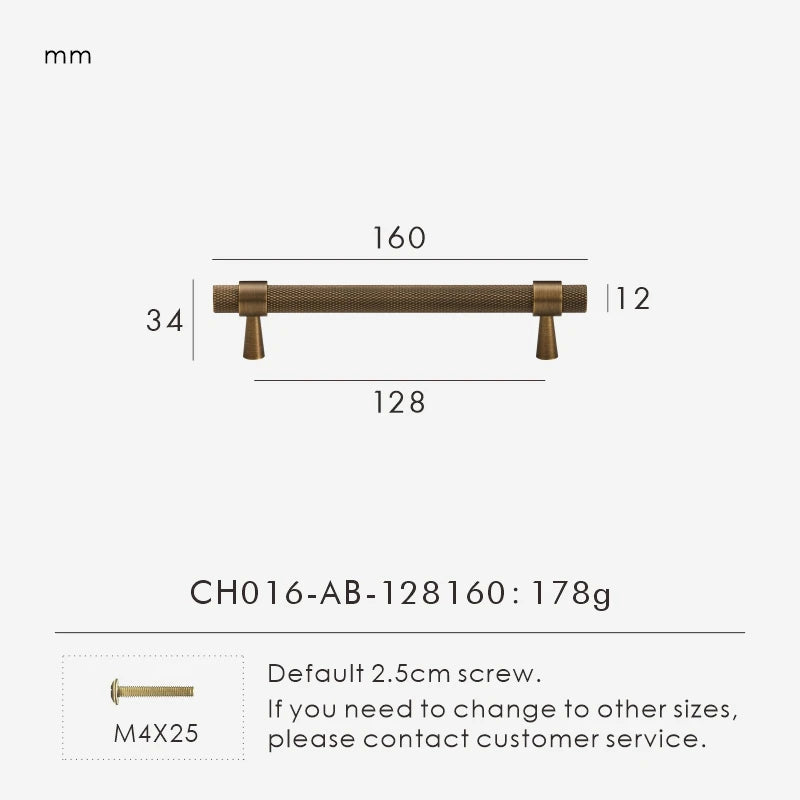 Maßzeichnung Möbelgriff mit Lochabstand 128 mm, Länge 16 cm, Höhe 3,4 cm