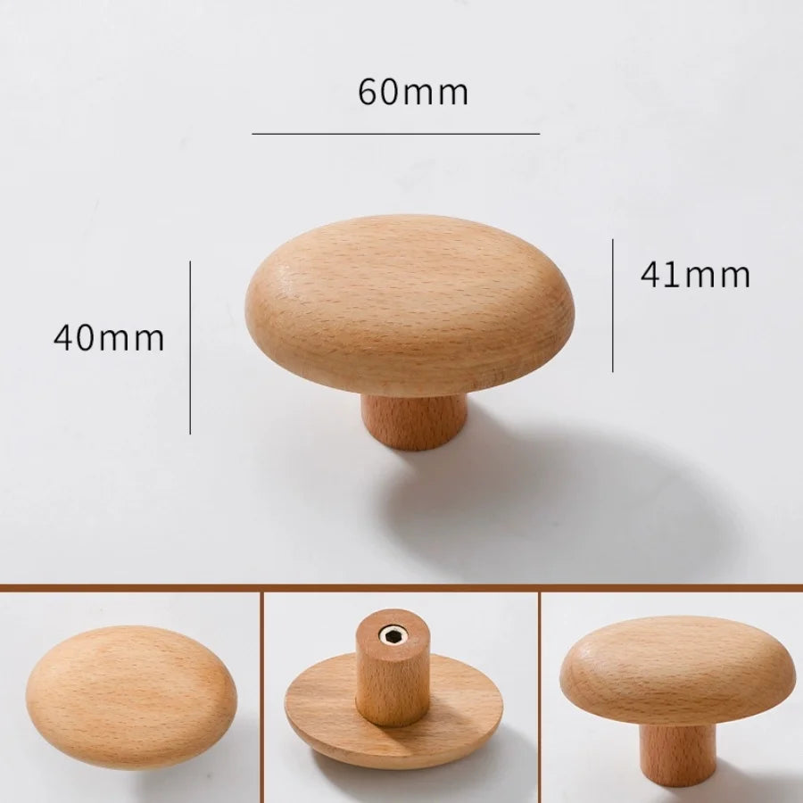 Maßbild Möbelknopf aus Buche in Ellipse-Form, 60 x 41 mm, Tiefe 40 mm