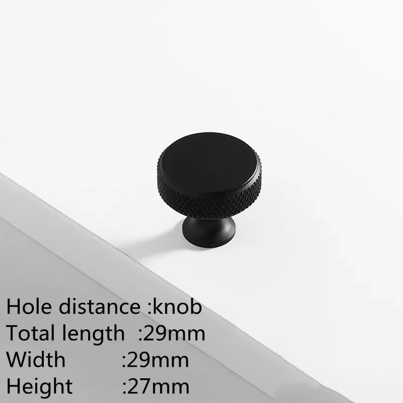 Maßzeichnung Möbelknopf Rändelrand Ø 2,9 cm x 2,5 cm in Schwarz (Lieferantenbild)