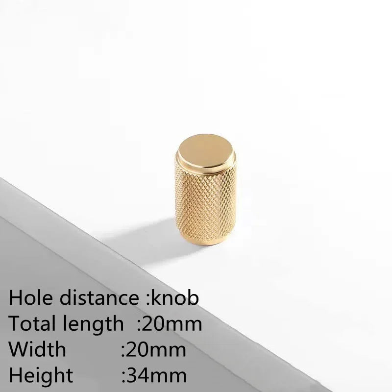 Maßzeichnung Möbelknopf Zylinder lang Ø 2 cm x 3,4 cm in Gold (Lieferantenbild)