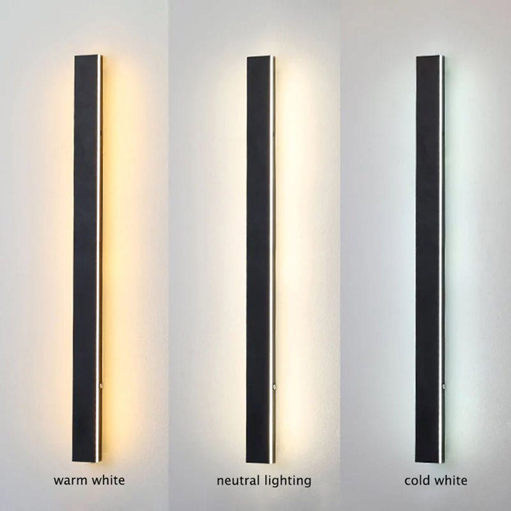 Wasserdichte Lineare LED Außenwandleuchte - IP65 Moderne Wandlampe für Garten & Eingang