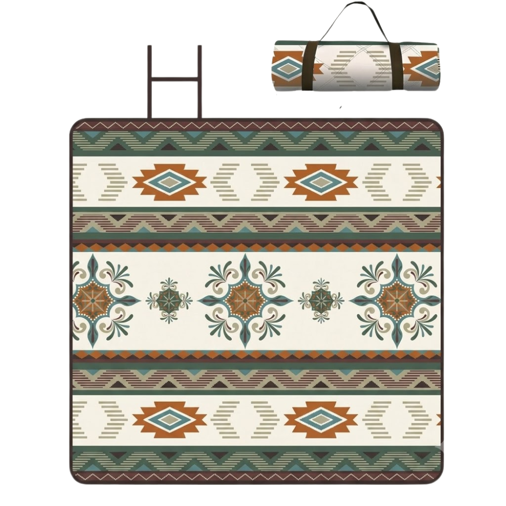 Wasserabweisende Picknickdecke 200 x 200 cm Faltbare Campingmatte aus Oxford-Gewebe mit Tragegurt für Strand und Outdoor
