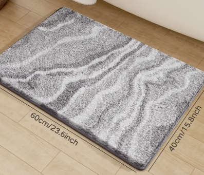 Lieferantenfoto der grauen Badematte im Marmor-Look